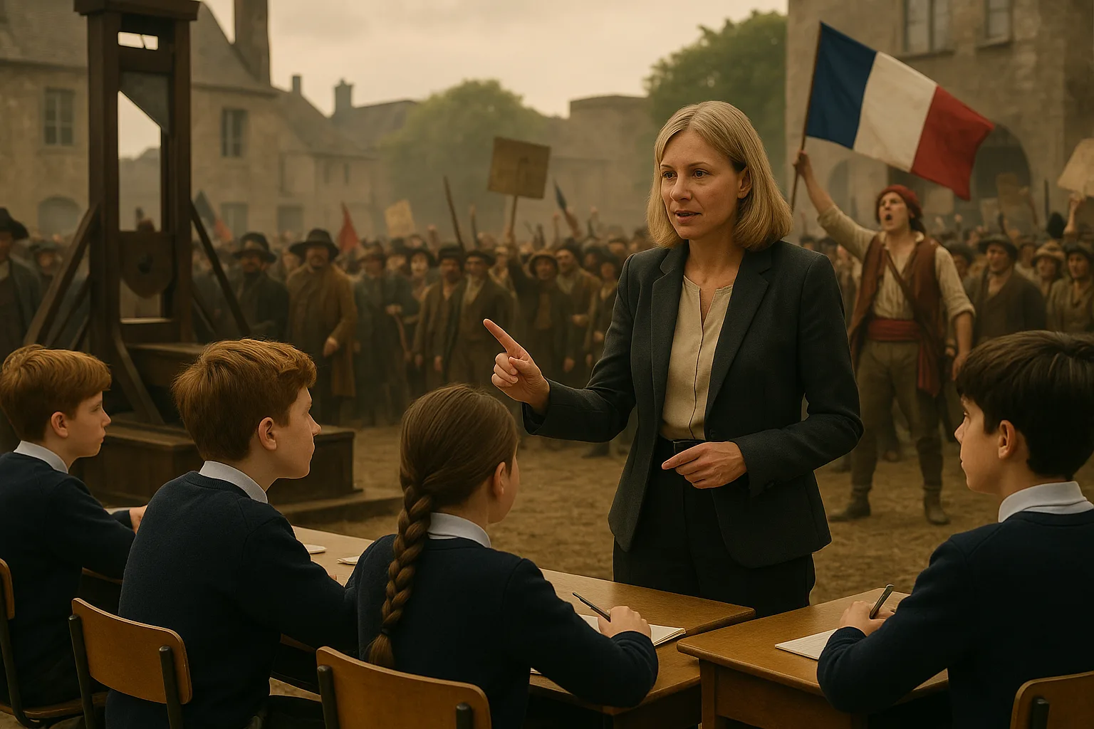 урок истории на фоне Французской революции