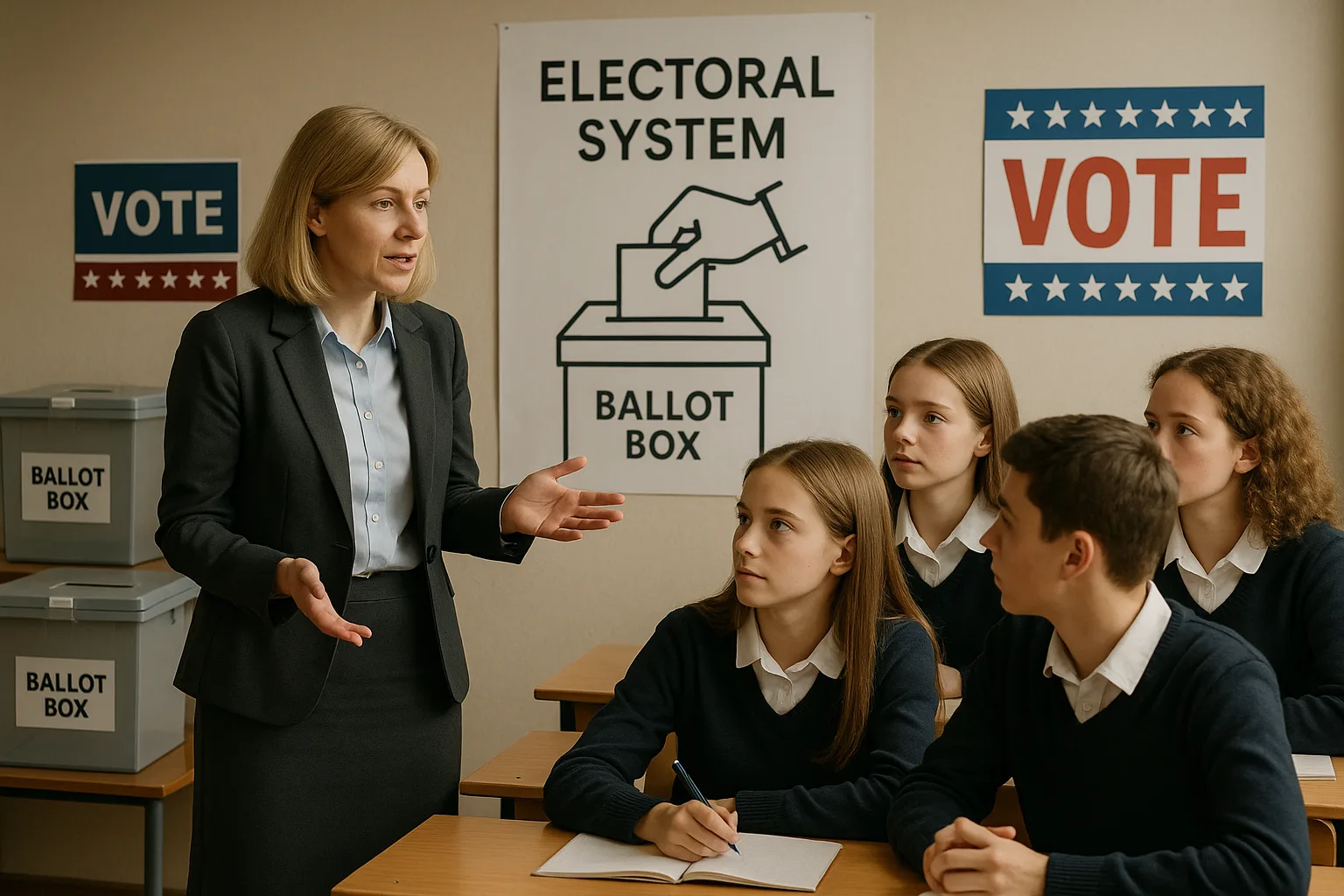 урок о выборах на фоне агитации